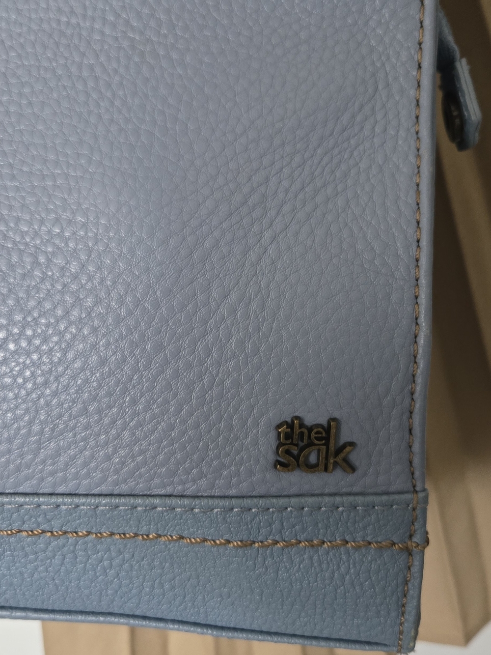 The Sak Light Blue Pebbled Leather Crossbody Bag - Picture 6 of 13